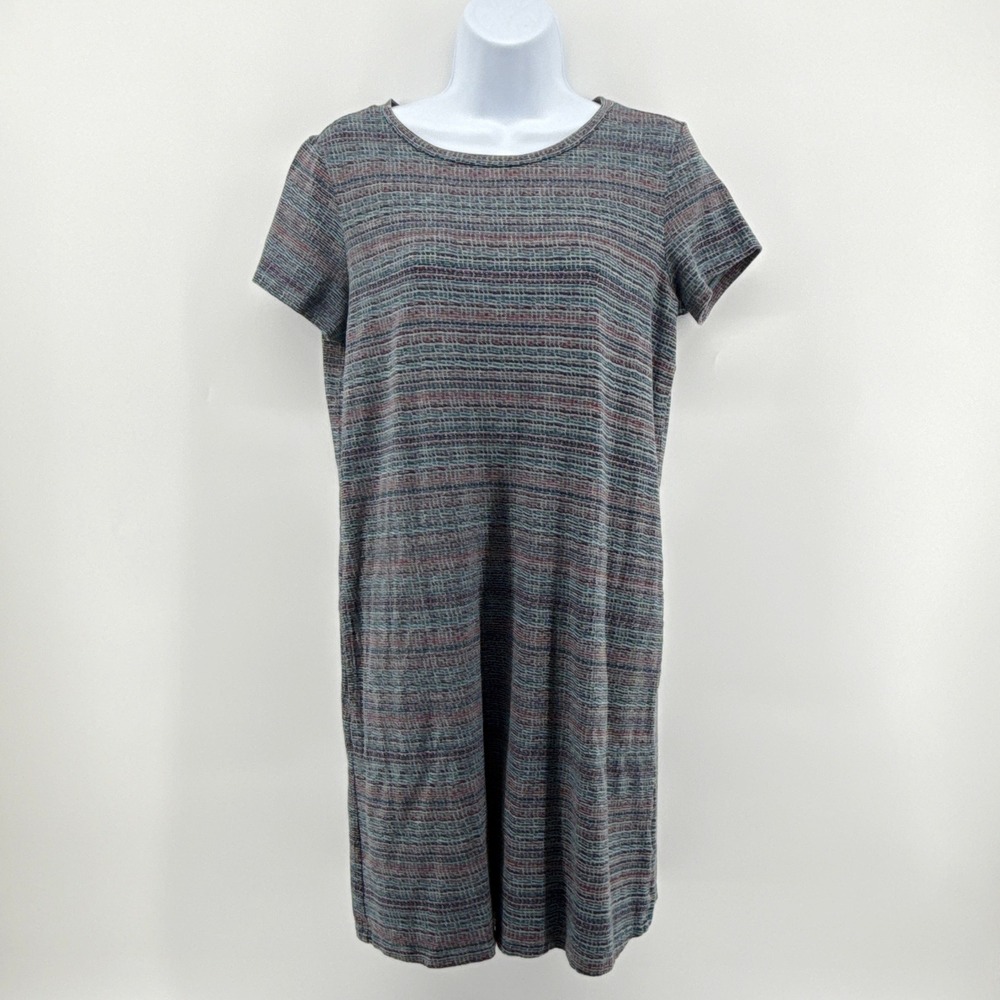 Toad&Co Windmere II Short Sleeve Dress S Samba Fabric Pockets Multi Color Stripe
